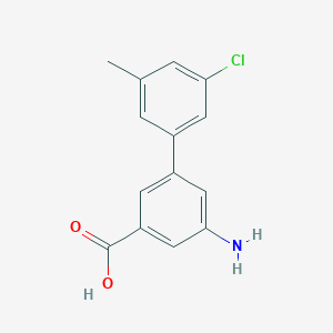 molecular formula C14H12ClNO2 B6403447 3-Amino-5-(3-chloro-5-methylphenyl)benzoic acid CAS No. 1261976-18-4