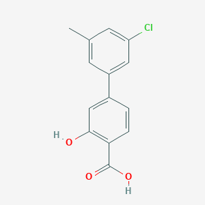 4-(3-Chloro-5-methylphenyl)-2-hydroxybenzoic acid