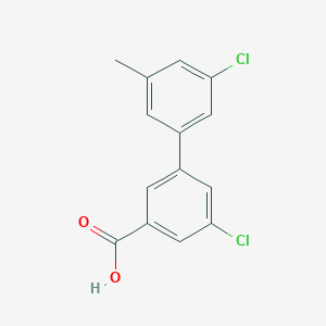 molecular formula C14H10Cl2O2 B6403483 5-Chloro-3-(3-chloro-5-methylphenyl)benzoic acid, 95% CAS No. 1261932-35-7