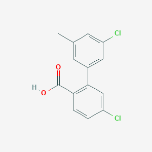 molecular formula C14H10Cl2O2 B6403497 4-Chloro-2-(3-chloro-5-methylphenyl)benzoic acid CAS No. 1261929-33-2