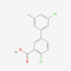 2-Chloro-5-(3-chloro-5-methylphenyl)benzoic acid, 95%