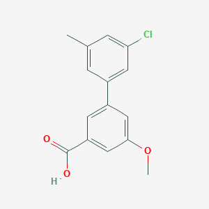 molecular formula C15H13ClO3 B6403521 3-(3-Chloro-5-methylphenyl)-5-methoxybenzoic acid CAS No. 1261936-19-9