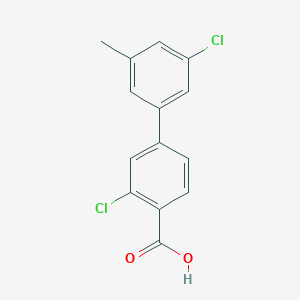 molecular formula C14H10Cl2O2 B6403529 2-Chloro-4-(3-chloro-5-methylphenyl)benzoic acid, 95% CAS No. 1262009-75-5