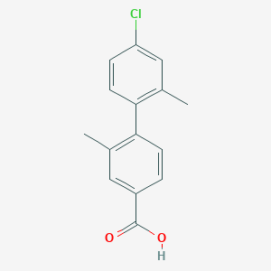 molecular formula C15H13ClO2 B6403542 4-(4-Chloro-2-methylphenyl)-3-methylbenzoic acid CAS No. 1261979-71-8