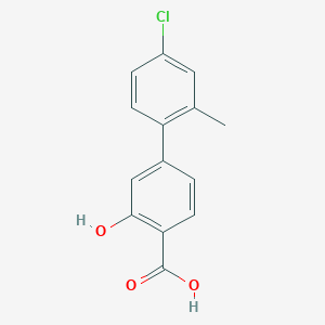 4-(4-Chloro-2-methylphenyl)-2-hydroxybenzoic acid, 95%