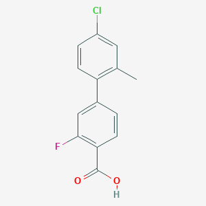 4-(4-Chloro-2-methylphenyl)-2-fluorobenzoic acid