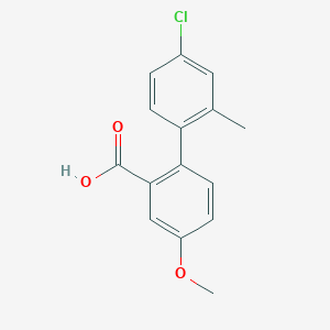 molecular formula C15H13ClO3 B6403585 2-(4-Chloro-2-methylphenyl)-5-methoxybenzoic acid CAS No. 1261936-47-3