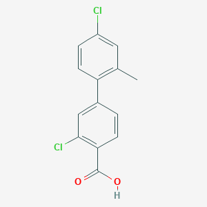 2-Chloro-4-(4-chloro-2-methylphenyl)benzoic acid, 95%