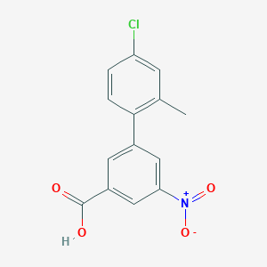 molecular formula C14H10ClNO4 B6403636 3-(4-Chloro-2-methylphenyl)-5-nitrobenzoic acid CAS No. 1261961-72-1