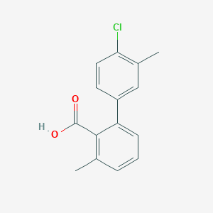 molecular formula C15H13ClO2 B6403637 2-(4-Chloro-3-methylphenyl)-6-methylbenzoic acid, 95% CAS No. 1261930-05-5