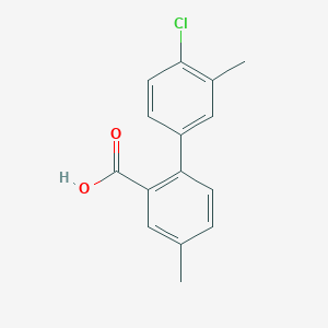 molecular formula C15H13ClO2 B6403644 2-(4-Chloro-3-methylphenyl)-5-methylbenzoic acid, 95% CAS No. 1261933-44-1