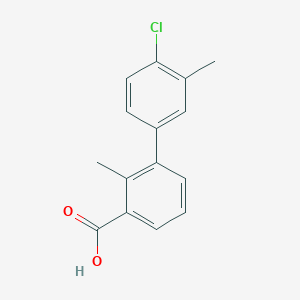 molecular formula C15H13ClO2 B6403651 3-(4-Chloro-3-methylphenyl)-2-methylbenzoic acid, 95% CAS No. 1262009-94-8