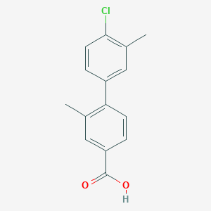 molecular formula C15H13ClO2 B6403660 4-(4-Chloro-3-methylphenyl)-3-methylbenzoic acid CAS No. 1261953-55-2