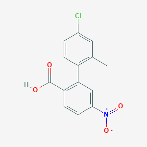 molecular formula C14H10ClNO4 B6403666 2-(4-Chloro-2-methylphenyl)-4-nitrobenzoic acid CAS No. 1262009-90-4