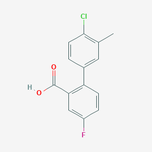 molecular formula C14H10ClFO2 B6403676 2-(4-Chloro-3-methylphenyl)-5-fluorobenzoic acid CAS No. 1261933-53-2