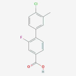 4-(4-Chloro-3-methylphenyl)-3-fluorobenzoic acid, 95%