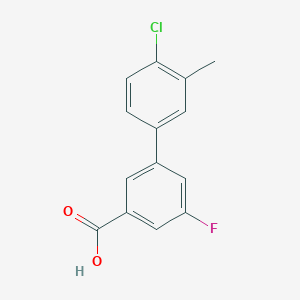 molecular formula C14H10ClFO2 B6403702 3-(4-Chloro-3-methylphenyl)-5-fluorobenzoic acid, 95% CAS No. 1261932-40-4