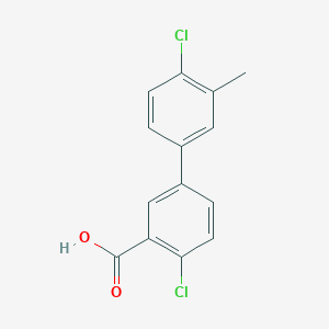 2-Chloro-5-(4-chloro-3-methylphenyl)benzoic acid, 95%