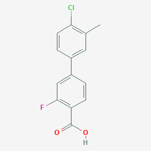 4-(4-Chloro-3-methylphenyl)-2-fluorobenzoic acid, 95%