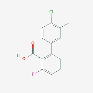 2-(4-Chloro-3-methylphenyl)-6-fluorobenzoic acid