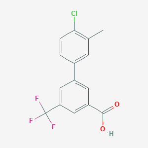 3-(4-Chloro-3-methylphenyl)-5-trifluoromethylbenzoic acid, 95%