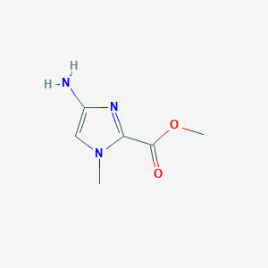 molecular formula C6H9N3O2 B064038 methyl 4-amino-1-methyl-1H-imidazole-2-carboxylate CAS No. 162085-97-4