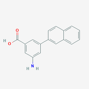 molecular formula C17H13NO2 B6403808 3-Amino-5-(naphthalen-2-yl)benzoic acid, 95% CAS No. 1261946-10-4