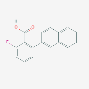 molecular formula C17H11FO2 B6403832 6-Fluoro-2-(naphthalen-2-yl)benzoic acid, 95% CAS No. 1261953-67-6