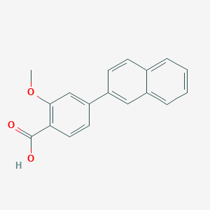 molecular formula C18H14O3 B6403853 2-Methoxy-4-(naphthalen-2-YL)benzoic acid CAS No. 139082-99-8