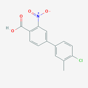 molecular formula C14H10ClNO4 B6403864 4-(4-Chloro-3-methylphenyl)-2-nitrobenzoic acid CAS No. 1261921-06-5