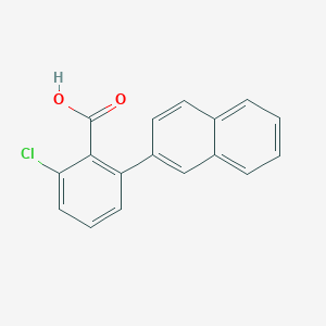 molecular formula C17H11ClO2 B6403892 6-Chloro-2-(naphthalen-2-yl)benzoic acid, 95% CAS No. 1262007-74-8