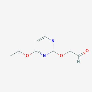 molecular formula C8H10N2O3 B064039 2-((4-Ethoxypyrimidin-2-yl)oxy)acetaldehyde CAS No. 183232-39-5