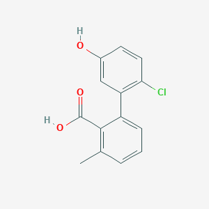 2-(2-Chloro-5-hydroxyphenyl)-6-methylbenzoic acid, 95%