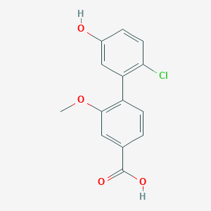 4-(2-Chloro-5-hydroxyphenyl)-3-methoxybenzoic acid, 95%