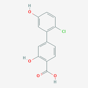 molecular formula C13H9ClO4 B6403966 4-(2-Chloro-5-hydroxyphenyl)-2-hydroxybenzoic acid, 95% CAS No. 1261970-17-5