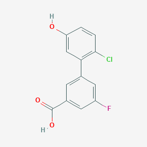 3-(2-Chloro-5-hydroxyphenyl)-5-fluorobenzoic acid, 95%