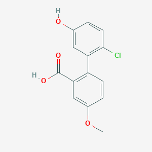 molecular formula C14H11ClO4 B6403980 2-(2-Chloro-5-hydroxyphenyl)-5-methoxybenzoic acid CAS No. 1261921-83-8