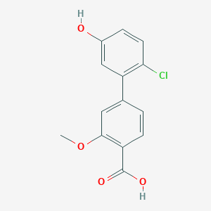 4-(2-Chloro-5-hydroxyphenyl)-2-methoxybenzoic acid, 95%