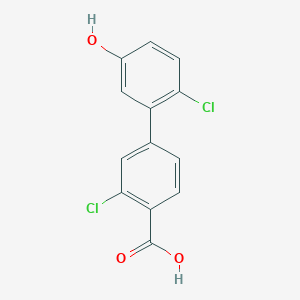 2-Chloro-4-(2-chloro-5-hydroxyphenyl)benzoic acid, 95%