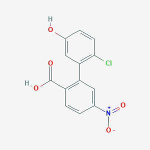 molecular formula C13H8ClNO5 B6404016 2-(2-Chloro-5-hydroxyphenyl)-4-nitrobenzoic acid, 95% CAS No. 1261928-13-5