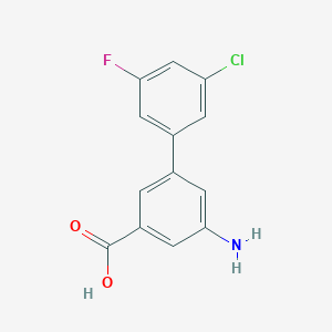 molecular formula C13H9ClFNO2 B6404024 3-Amino-5-(3-chloro-5-fluorophenyl)benzoic acid, 95% CAS No. 1261922-41-1