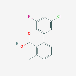 molecular formula C14H10ClFO2 B6404044 2-(3-Chloro-5-fluorophenyl)-6-methylbenzoic acid, 95% CAS No. 1261908-61-5