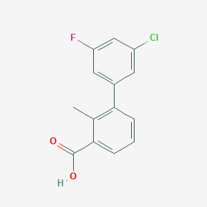 molecular formula C14H10ClFO2 B6404046 3-(3-Chloro-5-fluorophenyl)-2-methylbenzoic acid CAS No. 1261932-57-3