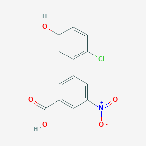 3-(2-Chloro-5-hydroxyphenyl)-5-nitrobenzoic acid, 95%