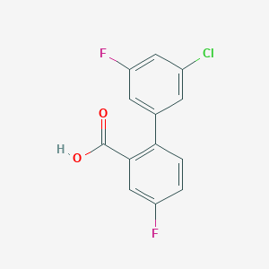 molecular formula C13H7ClF2O2 B6404068 2-(3-Chloro-5-fluorophenyl)-5-fluorobenzoic acid, 95% CAS No. 1261959-33-4