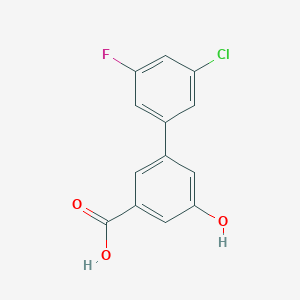 molecular formula C13H8ClFO3 B6404073 3-(3-Chloro-5-fluorophenyl)-5-hydroxybenzoic acid CAS No. 1262010-14-9