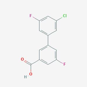 molecular formula C13H7ClF2O2 B6404080 3-(3-Chloro-5-fluorophenyl)-5-fluorobenzoic acid, 95% CAS No. 1261907-67-8