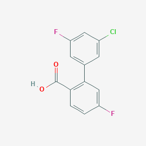 molecular formula C13H7ClF2O2 B6404086 2-(3-Chloro-5-fluorophenyl)-4-fluorobenzoic acid CAS No. 1261970-20-0