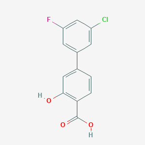 4-(3-Chloro-5-fluorophenyl)-2-hydroxybenzoic acid, 95%