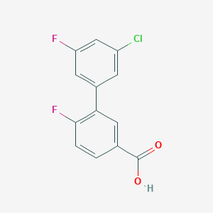 3-(3-Chloro-5-fluorophenyl)-4-fluorobenzoic acid, 95%